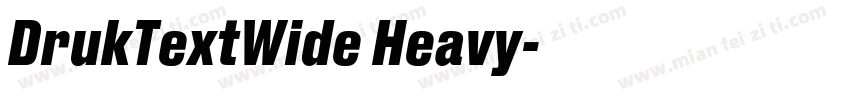 DrukTextWide Heavy字体转换